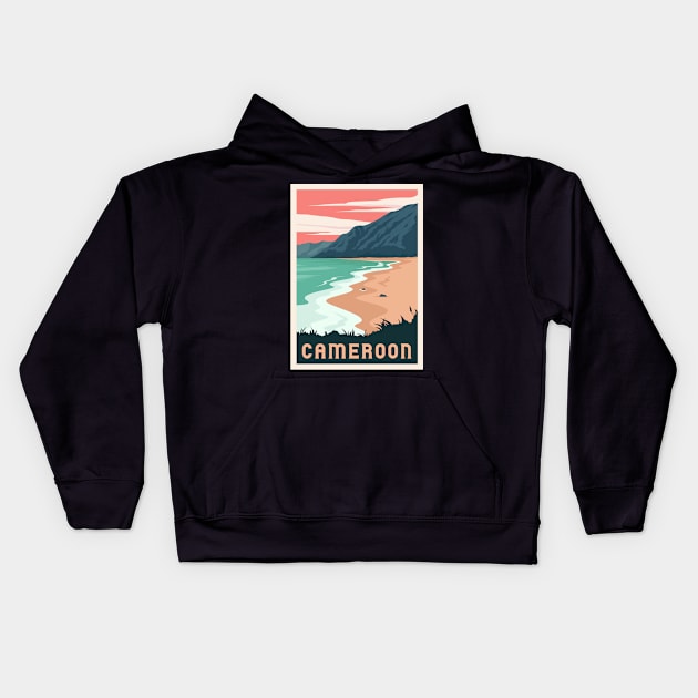 Cameroon vacation poster Kids Hoodie by NeedsFulfilled